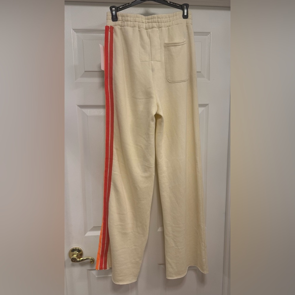 NWTA Aviator Nation Cream Lounge Pants with Neon Stripes- Medium - Picture 3 of 16